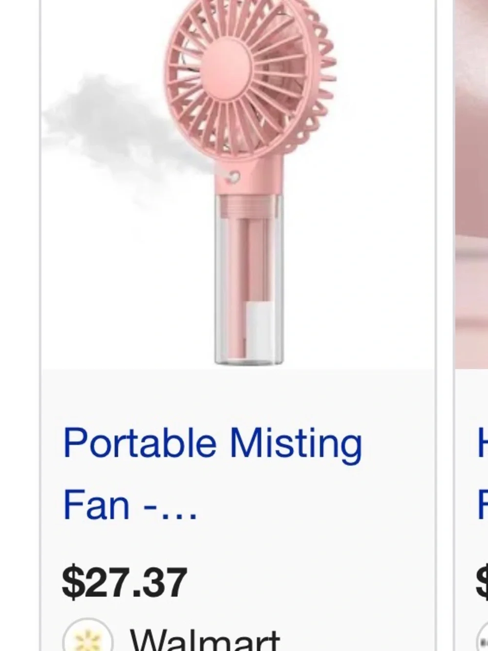 Rechargeable Mini Fan Misting Hand Fan - Picture 3 of 3